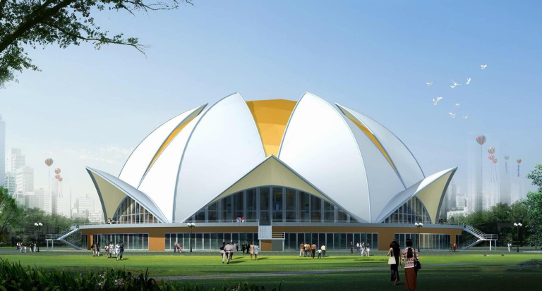 Membrane structure curtain wall